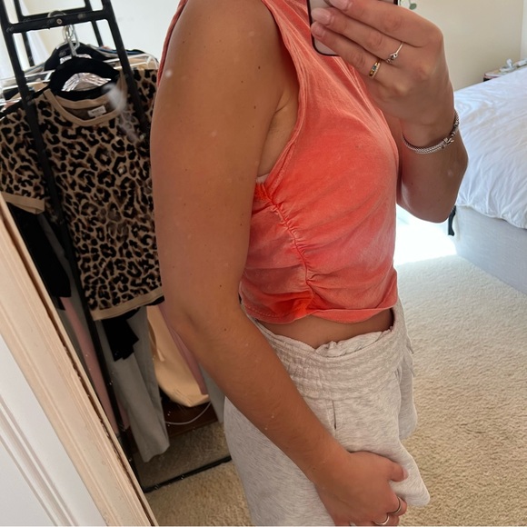 Urban Outfitters coral ruched crop top tank - Picture 5 of 5